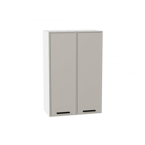 920*600* Шкаф верхний с 2-мя дверцами Фрейм Grey Silk / Белый