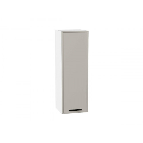 920*300* Шкаф верхний с 1-ой дверцей Фрейм Grey Silk / Белый