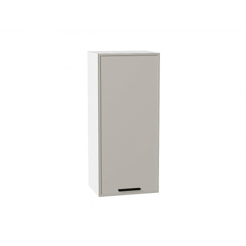 920*400* Шкаф верхний с 1-ой дверцей Фрейм Grey Silk / Белый