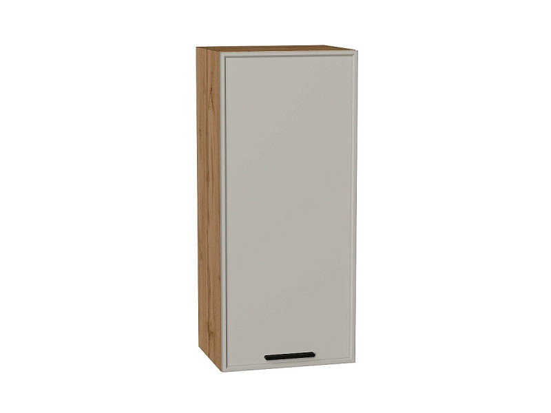 920*400* Шкаф верхний с 1-ой дверцей Фрейм Grey Silk / Дуб Вотан
