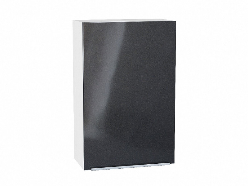920*600* Шкаф верхний с 1-ой дверцей Фьюжн Anthracite Белый