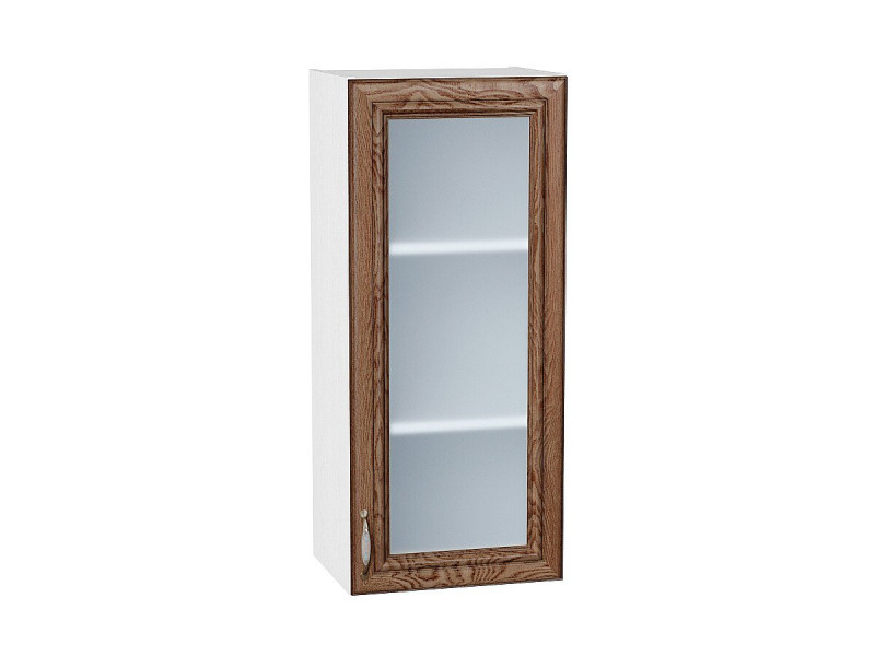920*400* Шкаф верхний с 1-ой остекленной дверцей Шале Brown Dreamline Белый