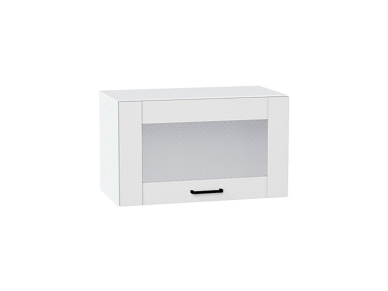 Кухня 358*600*Шкаф верхний горизонтальный остекленный Лофт Super White/Белый
