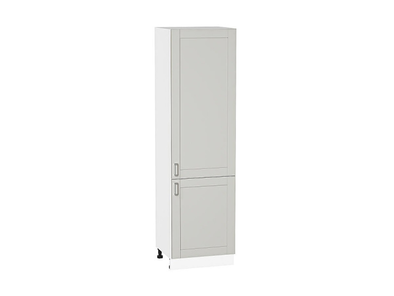 Кухня 2132*600*Шкаф пенал с 2-мя дверцами Лофт Grey Silk/Белый
