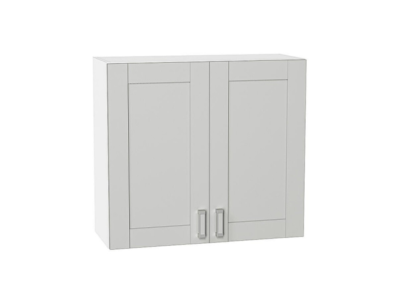 Кухня 716*800*Шкаф верхний с 2-мя дверцами Лофт Grey Silk/Белый