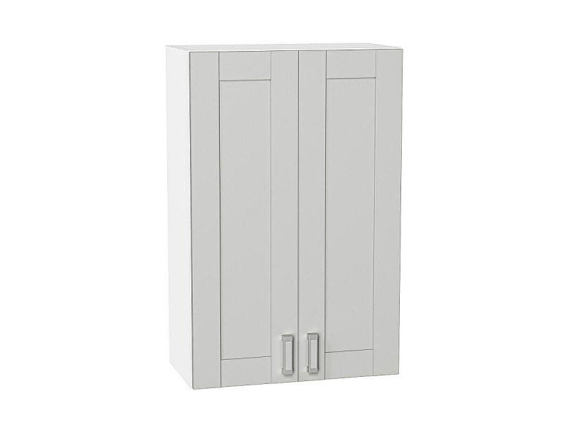 Кухня 920*600*Шкаф верхний с 2-мя дверцами Лофт Grey Silk/Белый