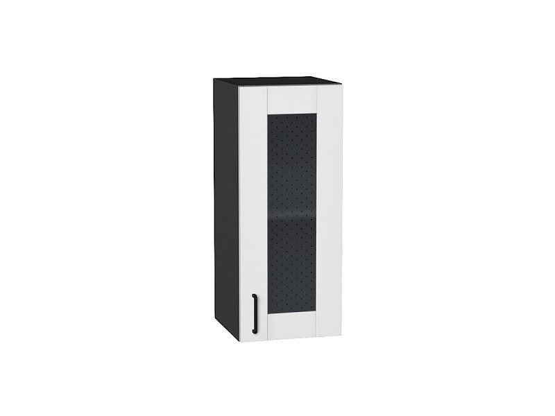 Кухня 716*300*Шкаф верхний с 1-ой остекленной дверцей Лофт Super White/Graphite